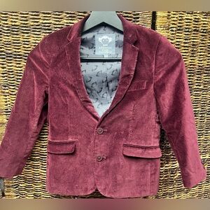 Appaman Fine Tailoring Youth‎ Jacket, Size:7, Maroon Velour